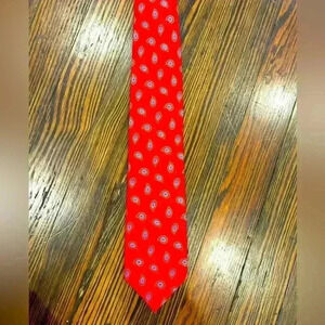 Robert Jensen Hand Sewn 100% Silk Men’s Designer Neck Tie Made In Italy Red